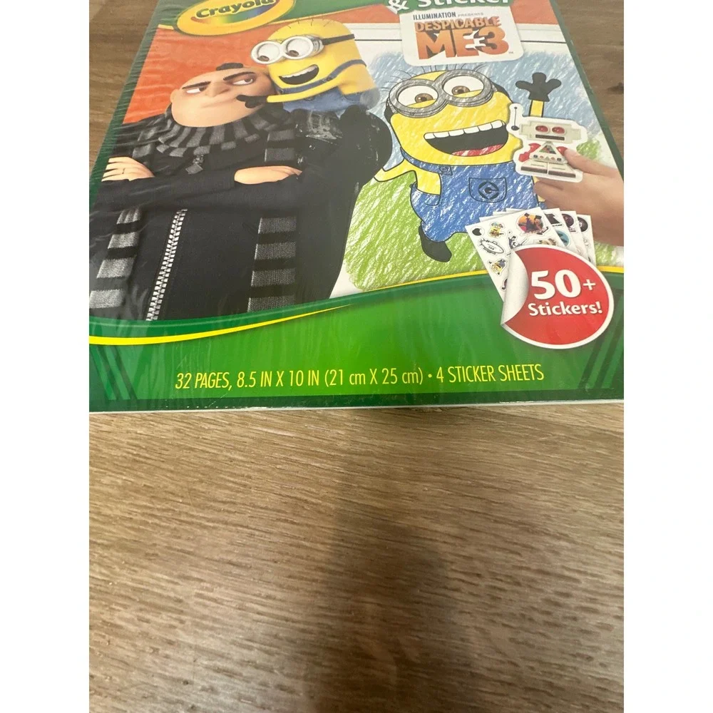 Crayola Color & Sticker Book Kids 2-Pack Multi Despicable‎ Me 3 Minions Art Set